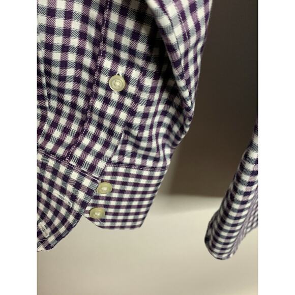 Banana‎ Republic Mens Shirt Size S No Iron Plaid Purple - Picture 5 of 7